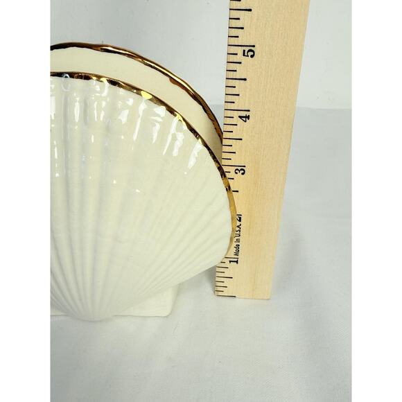 Home Decor Shell Shaped Ceramic Napkin Holder - Picture 7 of 8
